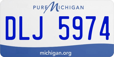 MI license plate DLJ5974