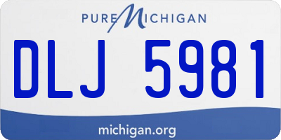 MI license plate DLJ5981