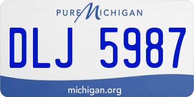 MI license plate DLJ5987
