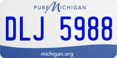MI license plate DLJ5988