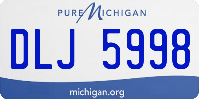 MI license plate DLJ5998