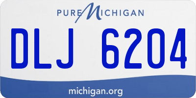 MI license plate DLJ6204
