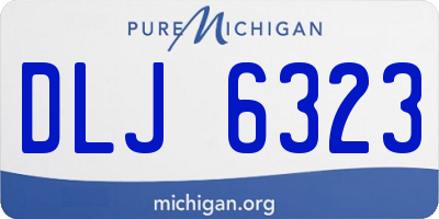 MI license plate DLJ6323