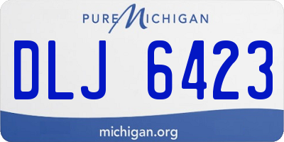 MI license plate DLJ6423