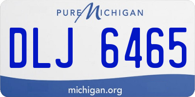 MI license plate DLJ6465