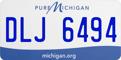 MI license plate DLJ6494