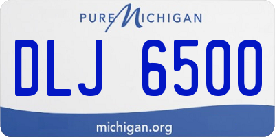 MI license plate DLJ6500
