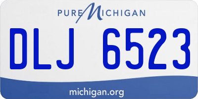 MI license plate DLJ6523