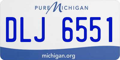 MI license plate DLJ6551