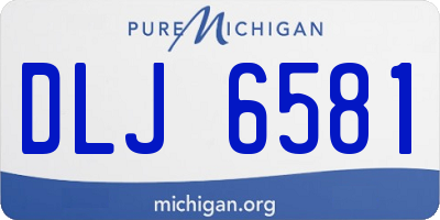 MI license plate DLJ6581