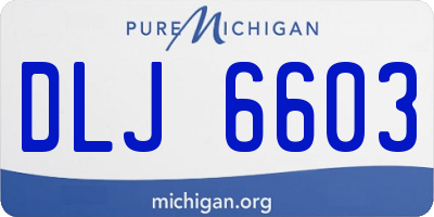 MI license plate DLJ6603