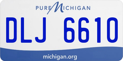 MI license plate DLJ6610