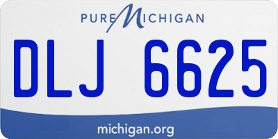 MI license plate DLJ6625