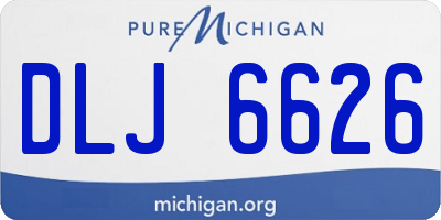 MI license plate DLJ6626