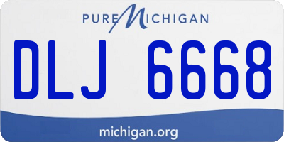 MI license plate DLJ6668