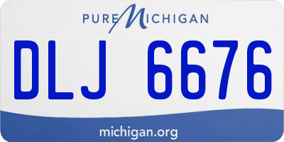 MI license plate DLJ6676