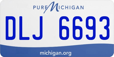 MI license plate DLJ6693
