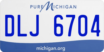 MI license plate DLJ6704