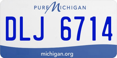 MI license plate DLJ6714