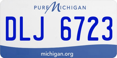 MI license plate DLJ6723