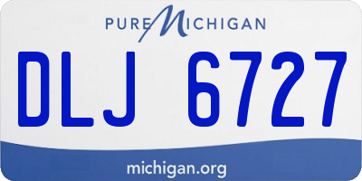 MI license plate DLJ6727