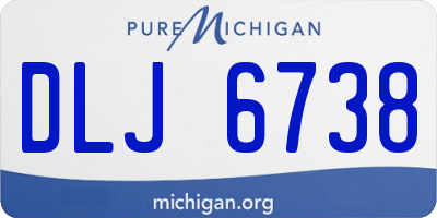 MI license plate DLJ6738