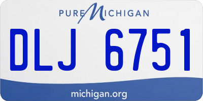 MI license plate DLJ6751