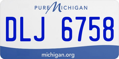 MI license plate DLJ6758