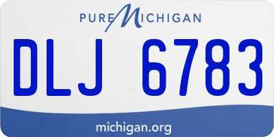 MI license plate DLJ6783