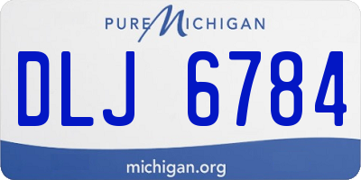 MI license plate DLJ6784