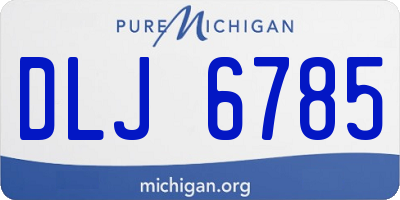 MI license plate DLJ6785