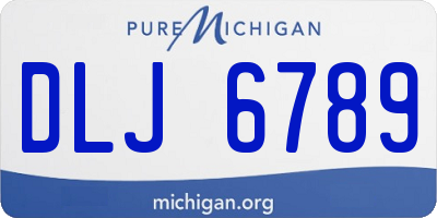 MI license plate DLJ6789