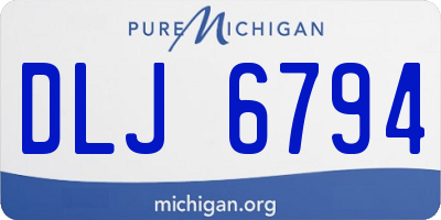 MI license plate DLJ6794