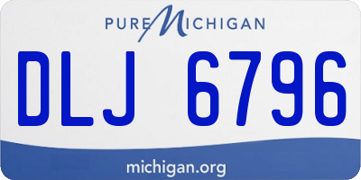 MI license plate DLJ6796