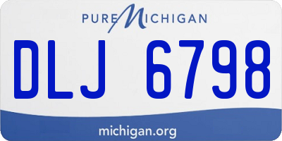 MI license plate DLJ6798