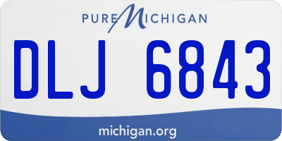 MI license plate DLJ6843