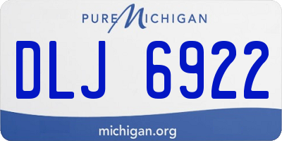 MI license plate DLJ6922