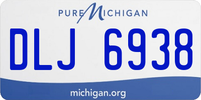 MI license plate DLJ6938