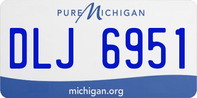 MI license plate DLJ6951