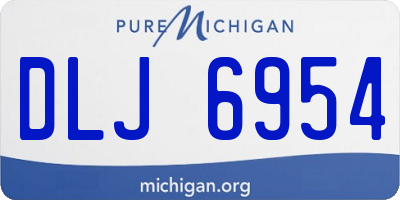 MI license plate DLJ6954