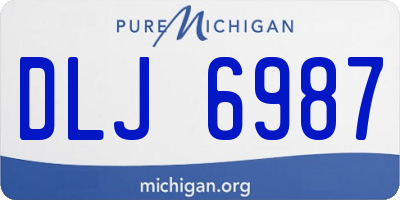 MI license plate DLJ6987