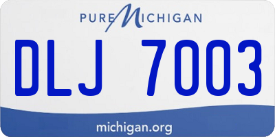 MI license plate DLJ7003