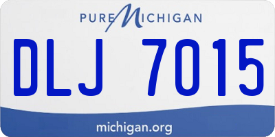MI license plate DLJ7015