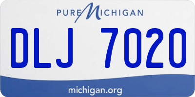 MI license plate DLJ7020