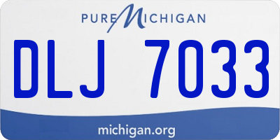 MI license plate DLJ7033