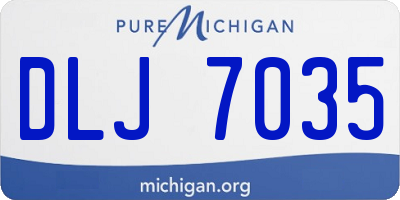 MI license plate DLJ7035