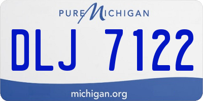MI license plate DLJ7122