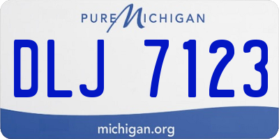MI license plate DLJ7123