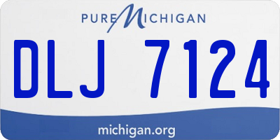 MI license plate DLJ7124