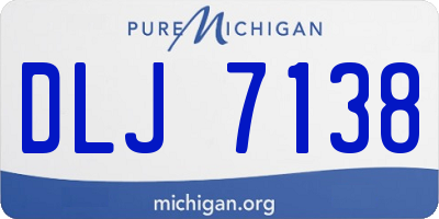MI license plate DLJ7138